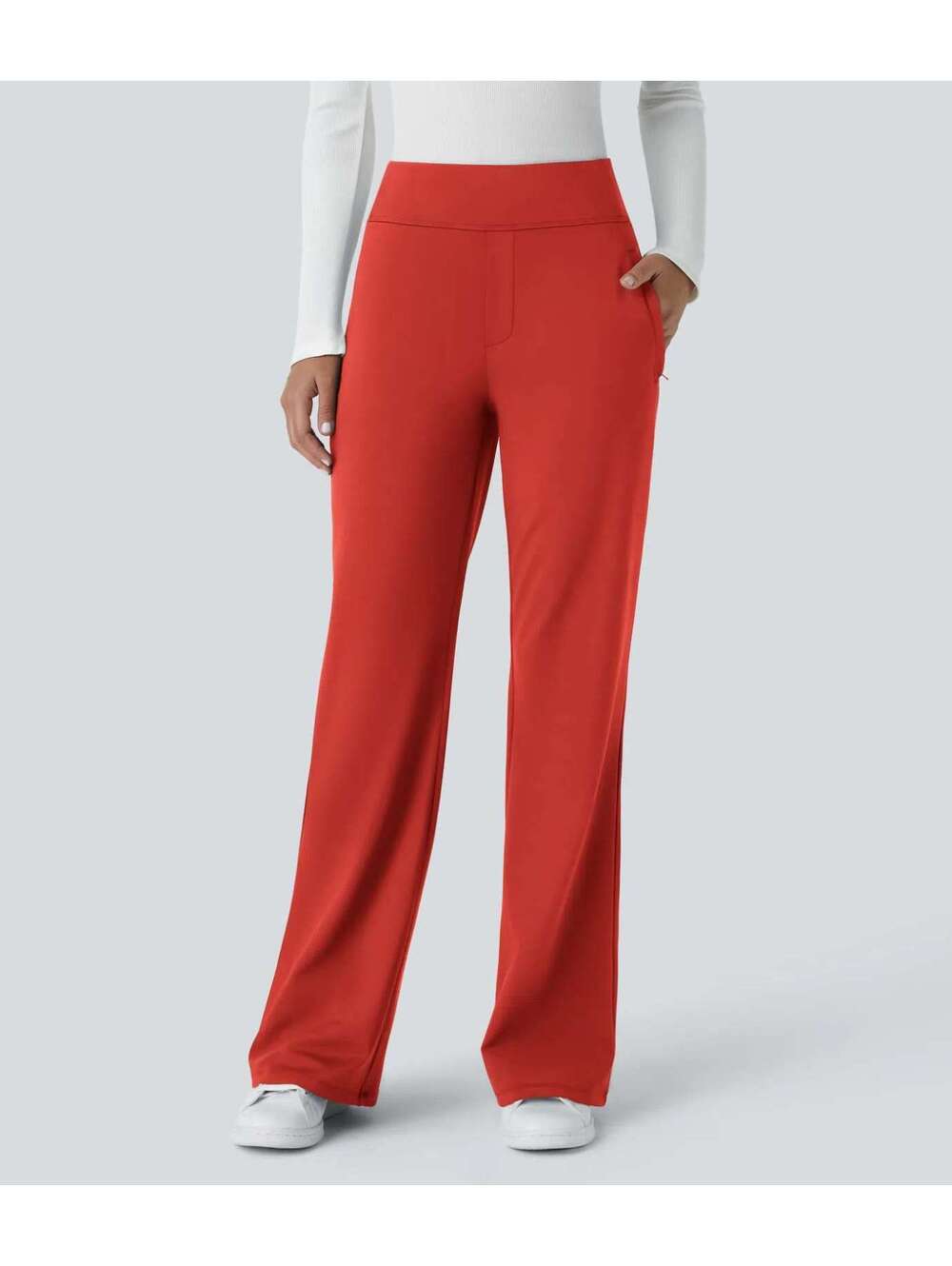 HALARA DayStretch Mid Rise Side Zipper Pocket Work Flare Pants Size S Petite